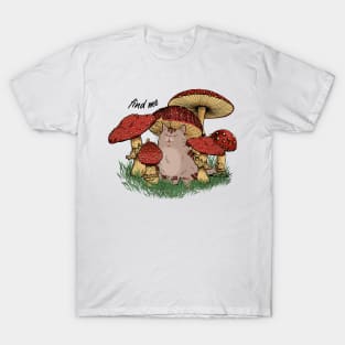 Cat under the Mushrooms T-Shirt